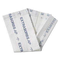 Medline Extrasorbs Air-Permeable Disposable DryPads, 30 x 36, White, 5 Pads/Pack