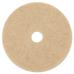 Boardwalk® Natural Hog Hair Burnishing Floor Pads, 21" Diameter, Tan, 5/Carton