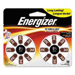 Energizer® Hearing Aid Battery, Zero Mercury Coin Cell, 312, 1.4V