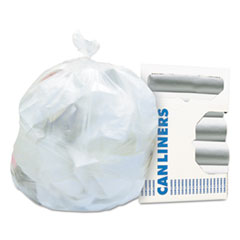 Heritage High-Density Waste Can Liners, 16 gal, 8 microns, 24" x 33", Natural, 50 Bags/Roll, 20 Rolls/Carton
