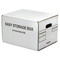 8115016463158, SKILCRAFT Easy Storage Box, Letter/Legal Files, 14.75" x 12" x 9.5", White, 12/Bundle