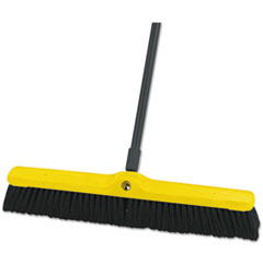 Rubbermaid® Commercial Tampico-Bristle Medium Floor Sweep, 24" Brush, 3" Bristles, Black, 12/Carton