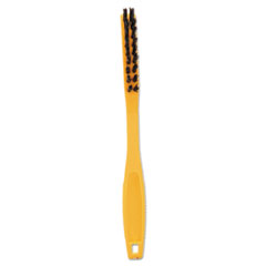 Rubbermaid® Commercial Synthetic-Fill Tile and Grout Brush, Black Plastic Bristles, 2.5" Brush, 8.5" Yellow Plastic Handle