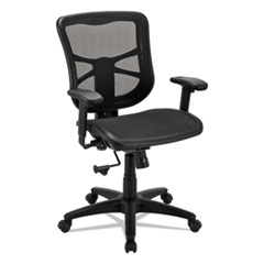Alera® Alera Elusion Series Mesh Mid-Back Swivel/Tilt Chair, Supports Up to 275 lb, 17.9" to 21.6" Seat Height, Black