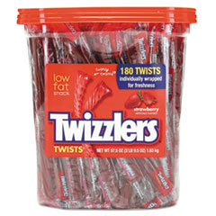 Twizzlers® Strawberry Twizzlers Licorice, Individually Wrapped, 180/Tub