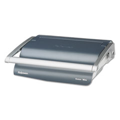 Fellowes® Quasar Manual Wire Binding Machine, 18 1/8 x 15 3/8 x 5 1/8, Metallic Gray