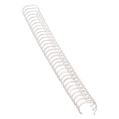 Fellowes® Wire Bindings, 1/4" Diameter, 35 Sheet Capacity, White, 25/Pack