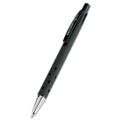 7520013527309, SKILCRAFT Rubberized Ballpoint Pen, Retractable, Fine 0.7 mm, Black Ink, Black Barrel, Dozen