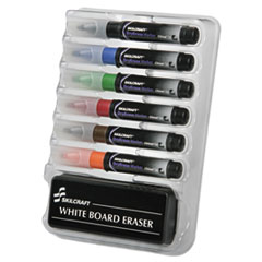 7520013527321 SKILCRAFT 6-Marker Dry Erase Kit, Broad Chisel Tip, Assorted Colors, 6/Set
