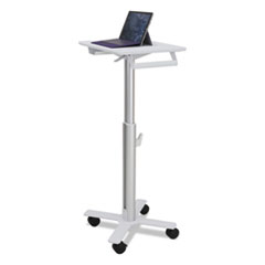 Ergotron® StyleView 10 S-Tablet Cart for MS Surface, 23" x 19" x 33" - 48", White/Aluminum