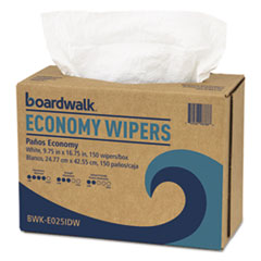 Boardwalk® Scrim Wipers, 4-Ply, 9.75 x 16.75, White, 150/Dispenser Pack, 6 Dispenser Packs/Carton