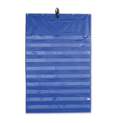 Carson-Dellosa Education Essential Pocket Chart, Ten Clear and One Storage Pocket, Grommets, Blue, 31 x 42