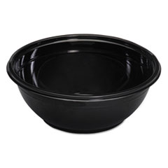 Genpak® Crystalline Serving Bowls, Black, 64 oz, 200/Carton