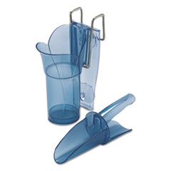 San Jamar® Saf-T-Scoop and Guardian System for Ice Machines, 6-10 oz, Transparent Blue