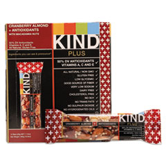 KIND Plus Nutrition Boost Bar, Cranberry Almond and Antioxidants, 1.4 oz, 12/Box