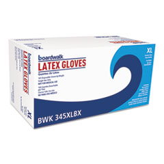 Boardwalk® General-Purpose Latex Gloves, Natural, X-Large, Powder-Free, 4.4 mil, 100/Box
