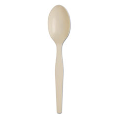Dixie® SmartStock Plastic Cutlery Refill, Spoons, 6", Series-O Mediumweight Bio-Blend, Beige, 40/Pack, 24 Packs/Carton
