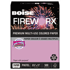 Boise® FIREWORX Colored Paper, 24lb, 8-1/2 x 11, Echo Orchid, 500 Sheets/Ream