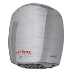 WORLD DRYER® Airforce Hand Dryer, Stainless Steel, Brushed