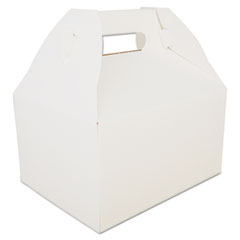 SCT® Carryout Barn Boxes, White, 9 1/16 x 7 1/16 x 5, Paperboard, 125/Carton