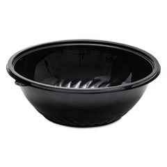 WNA Caterline Pack n' Serve Plastic Bowl, 320 oz, Black, 25/Case
