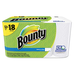 Bounty® Select-a-Size Perforated Roll Towels, 11 x 5.9, White, 95 Sheets/Roll, 12/Pack