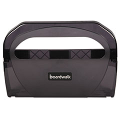 Boardwalk® Toilet Seat Cover Dispenser, 17.25 x 3.13 x 11.75, Smoke Black