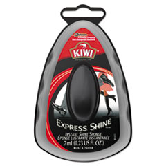 KIWI® Express Shine Sponge, Black, 7 mL, 12/Carton