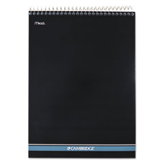 Cambridge® Stiff-Back Wire Bound Notepad, Medium/College Rule, Navy Cover, 70 White 8.5 x 11.5 Sheets