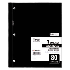 Mead® Wireless Neatbook Notebook, 1-Subject, Wide/Legal Rule, Randomly Assorted Cover Color, (80) 10.5 x 8 Sheets