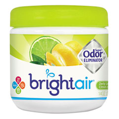 BRIGHT Air® Super Odor Eliminator, Zesty Lemon and Lime, 14 oz Jar, 6/Carton
