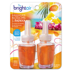 BRIGHT Air® Electric Scented Oil Air Freshener Refill, Hawaiian Blossoms and Papaya, 2/Pack