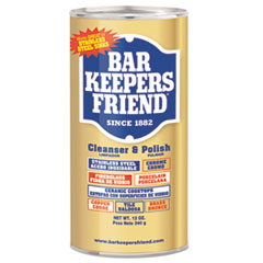 Bar Keepers Friend® Powdered Cleanser and Polish, 12 oz Can, 12/Carton