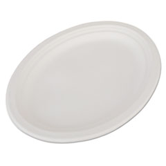 SCT® ChampWare Molded Fiber Platter, Oval, 12 1/2 x 10, White, 125/Pack, 4 Pk/Carton