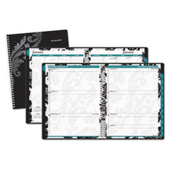 AT-A-GLANCE® Block Format Madrid Weekly/Monthly Planner, 11 x 8 1/2, Black/White, 2022