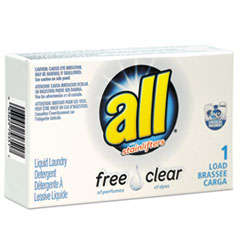 All® Free Clear HE Liquid Laundry Detergent, Unscented, 1.6 oz Vend-Box, 100/Carton