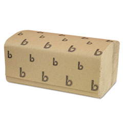 Boardwalk® Singlefold Paper Towels, Natural, 9 x 9.45, 250/Pack, 16 Packs/Carton