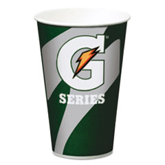 Gatorade® Paper Cups with Logo, 12 oz, White/Green/Orange, 2000/Carton