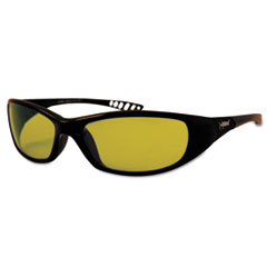 KleenGuard™ V40 HellRaiser Safety Glasses, Black Frame, Amber Lens