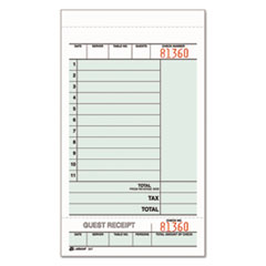 Adams® Guest Check Unit Set, Two-Part Carbonless, 6.75 x 4.25, 50 Forms/Pad, 5 Pads/Pack