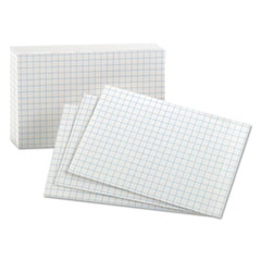 Oxford™ Grid Index Cards, 3 x 5, White, 100/Pack