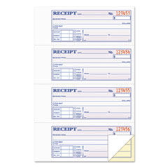 Money and Rent Receipt Books, Account + Payment Sections, Two-Part Carbonless, 7.13 x 2.75, 4 Forms/Sheet, 400 Forms Total