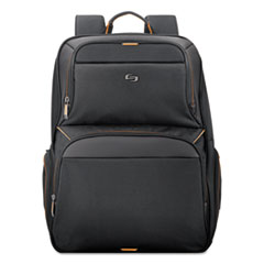Solo Urban Backpack, Fits Devices Up to 17.3", Polyester, 12.5 x 8.5 x 18.5, Black