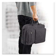 Solo Urban Hybrid Briefcase, Fits Devices Up to 15.6", Polyester, 16.75" x 4" x 12", Gray