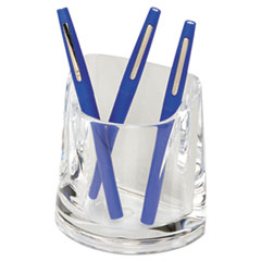 Swingline® Stratus Acrylic Pen Cup, 4.5 x 2.75 x 4.25, Clear