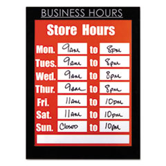 NuDell™ Clear Plastic Sign Holder with Business Hours Header, All-Purpose, 8 1/2 x 11