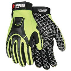 MCR™ Safety Cut Pro MC500 Gloves, High Vis Lime/Black, 2X-Large