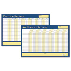 House of Doolittle™ 100% Recycled All-Purpose/Vacation Planner, 36 x 24, White/Blue/Yellow Surface