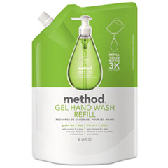 Method® Gel Hand Wash Refill, Green Tea & Aloe, 34 oz Pouch, 6/Carton