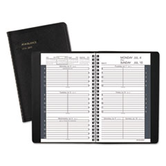 Weekly Appointment Book, Hourly Appointments, 4 7/8 x 8, Black